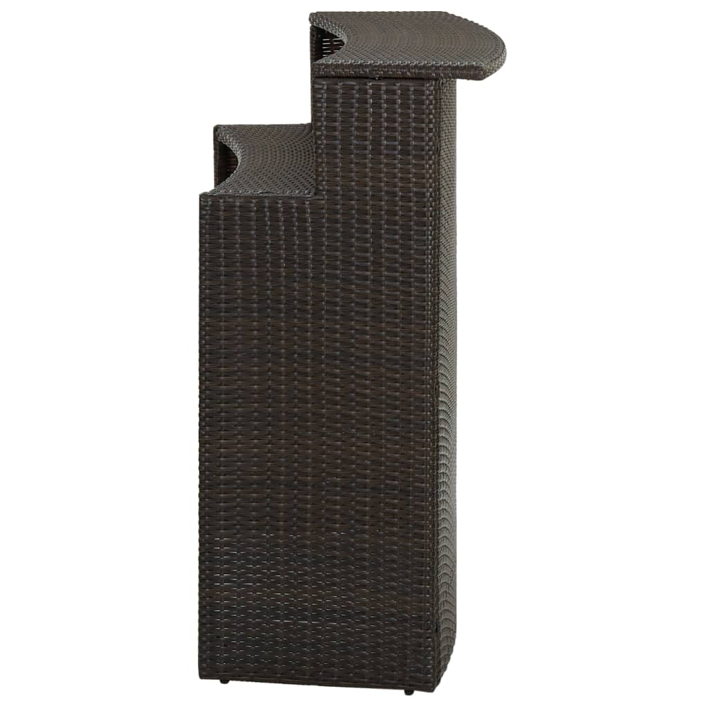 Masă de bar de grădină, maro, 120x55x110 cm, poliratan GartenMobel Dekor