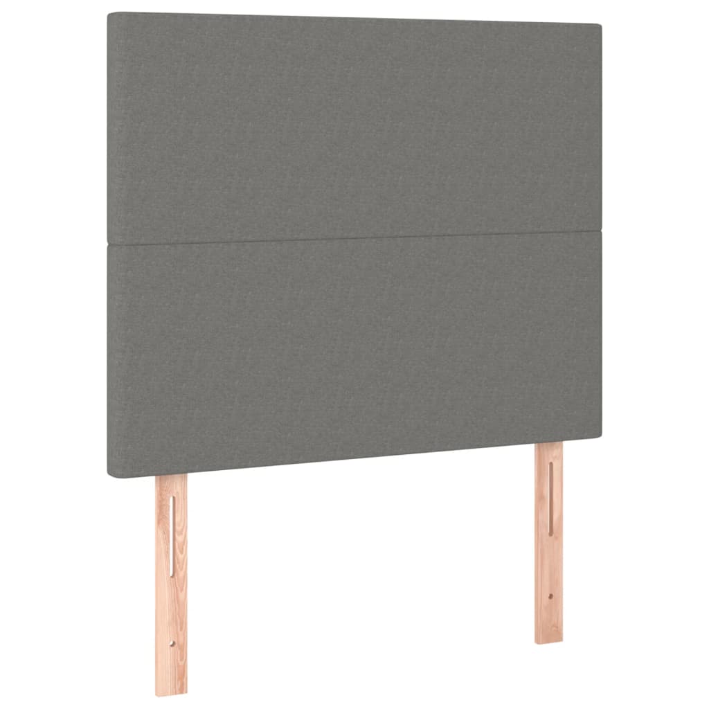 Pat box spring cu saltea, gri închis, 100x200 cm, textil GartenMobel Dekor