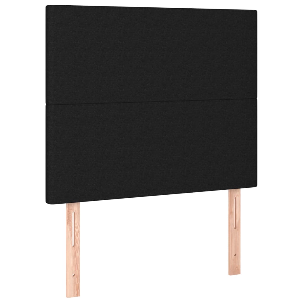Pat box spring cu saltea, negru, 100x200 cm, textil GartenMobel Dekor