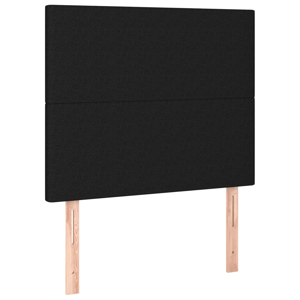 Pat box spring cu saltea, negru, 90x200 cm, textil GartenMobel Dekor
