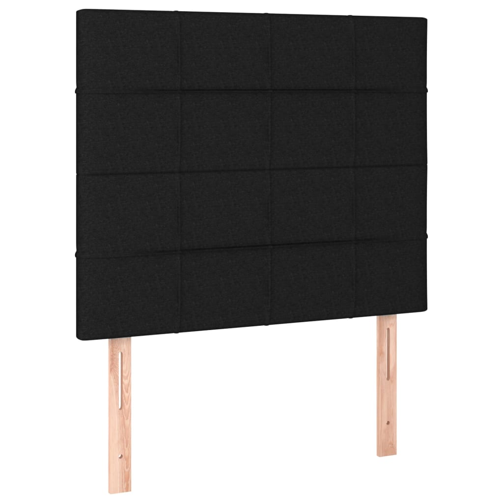 Pat box spring cu saltea, negru, 120x200 cm, textil GartenMobel Dekor