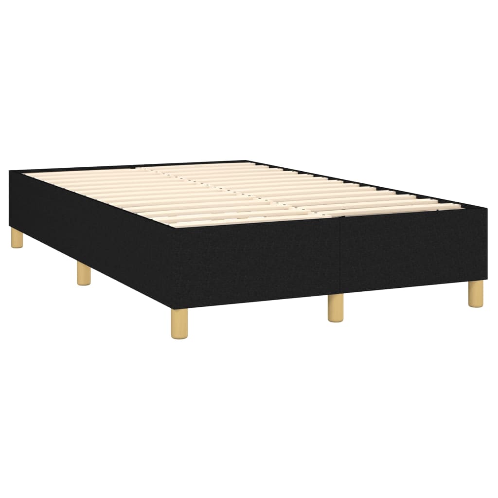 Pat box spring cu saltea, negru, 120x200 cm, textil GartenMobel Dekor