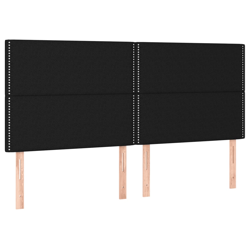 Pat box spring cu saltea, negru, 160x200 cm, textil GartenMobel Dekor