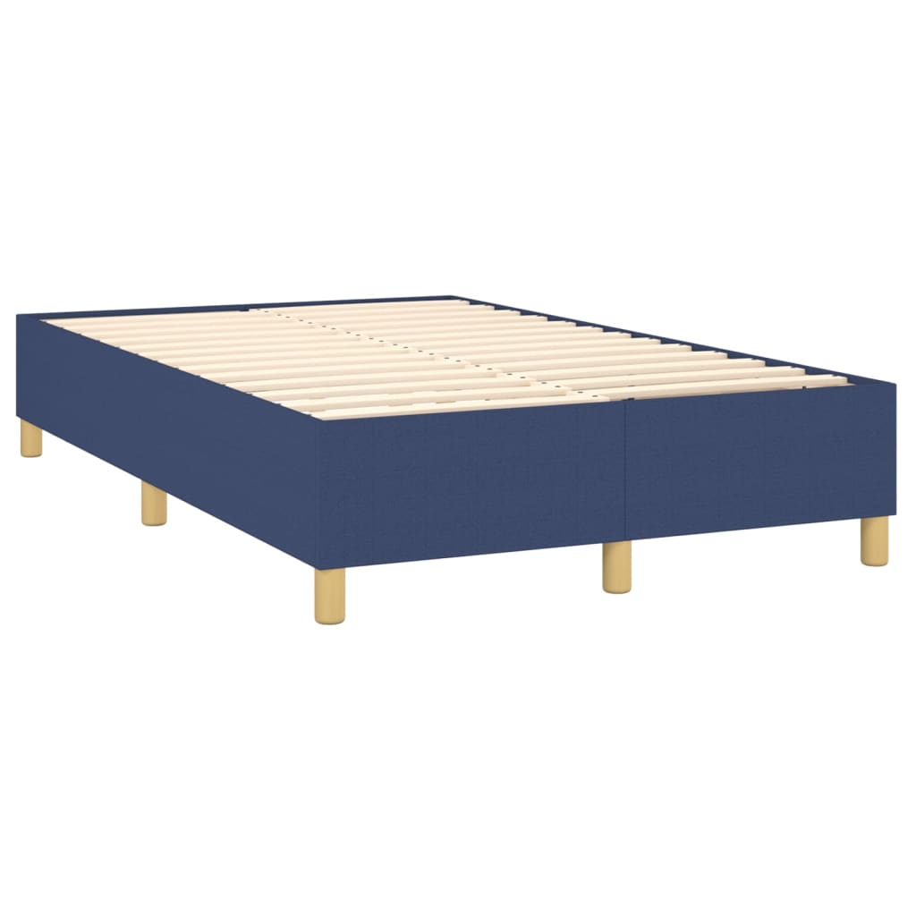 Pat box spring cu saltea, albastru, 120x200 cm, textil GartenMobel Dekor