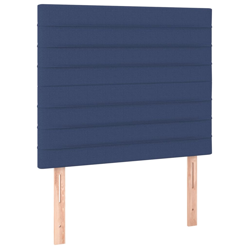 Pat box spring cu saltea, albastru, 120x200 cm, textil GartenMobel Dekor