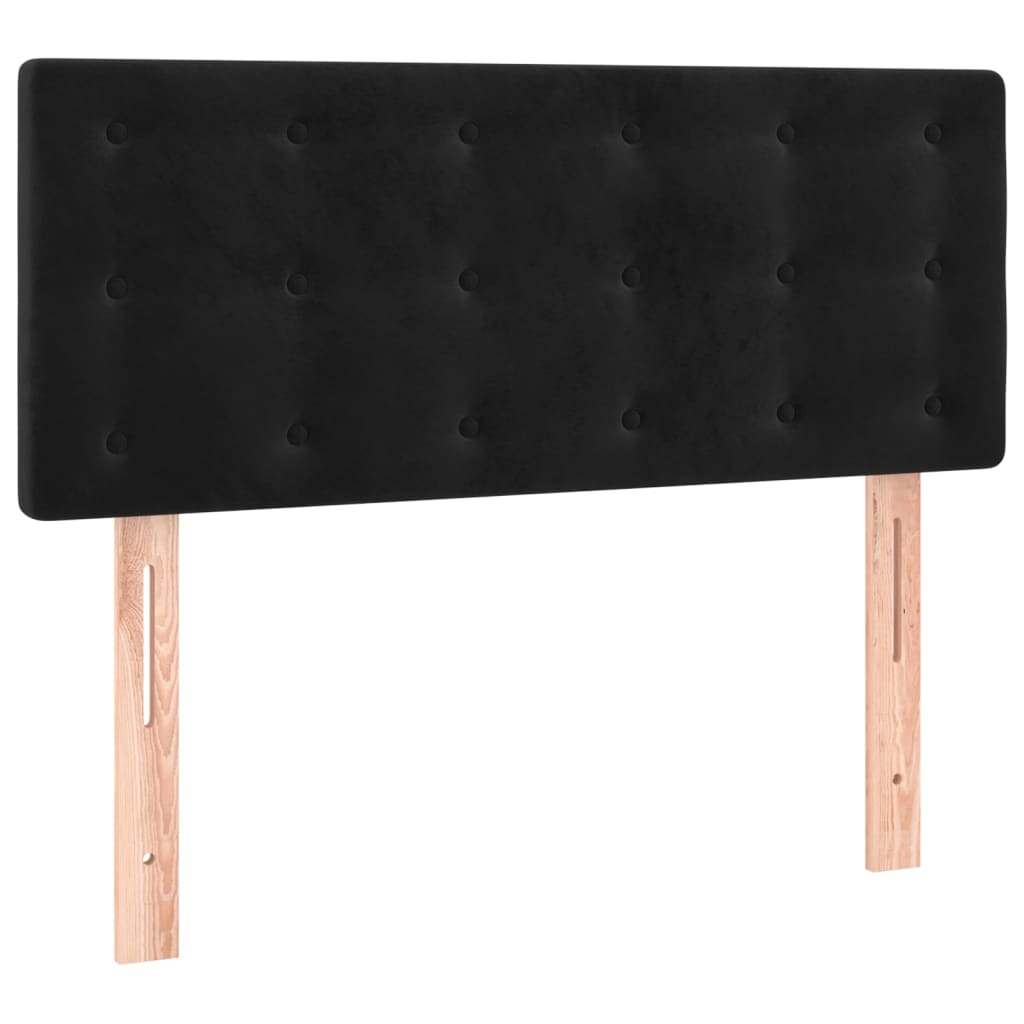 Pat box spring cu saltea, negru, 80x200 cm, catifea GartenMobel Dekor