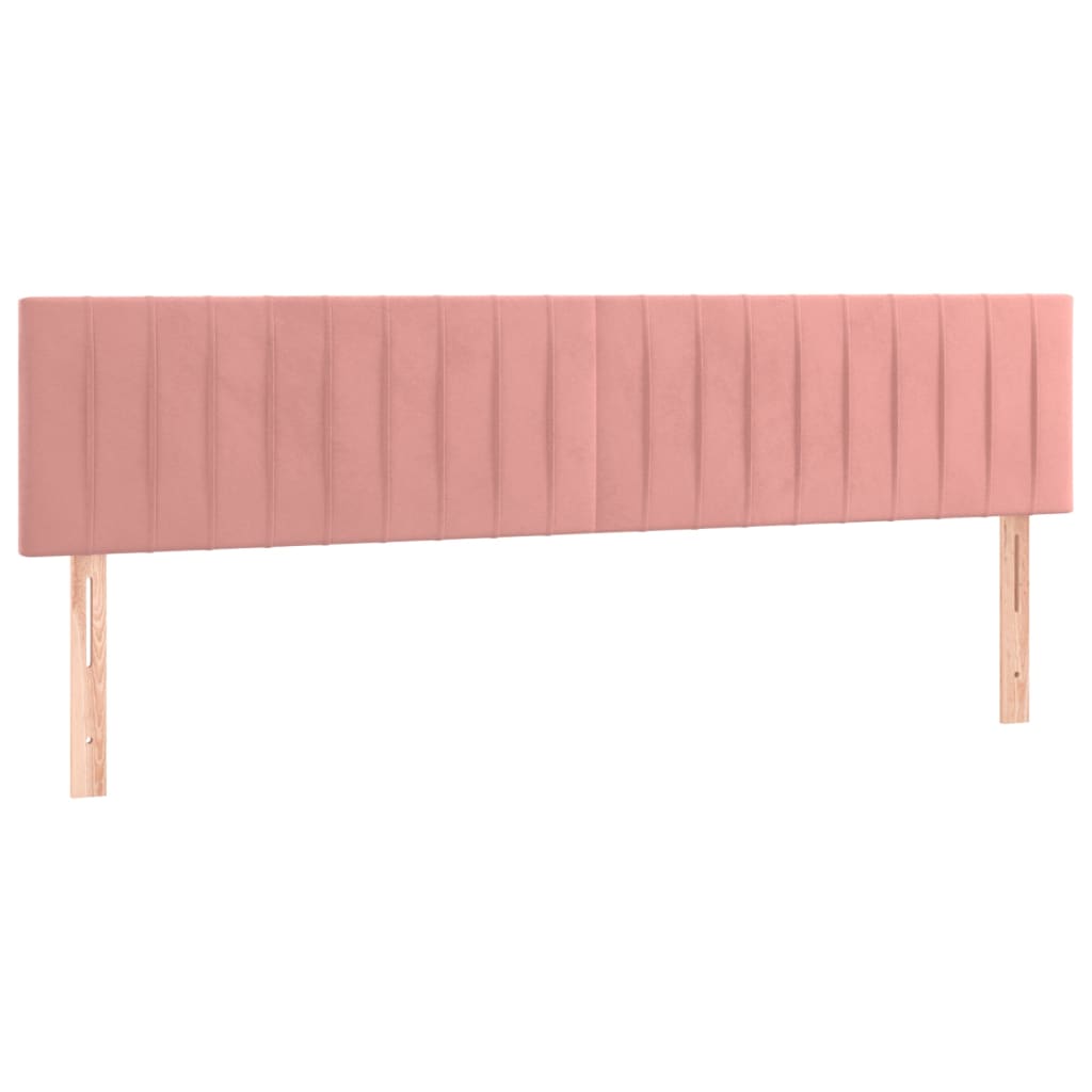 Pat box spring cu saltea, roz, 200x200 cm, catifea GartenMobel Dekor