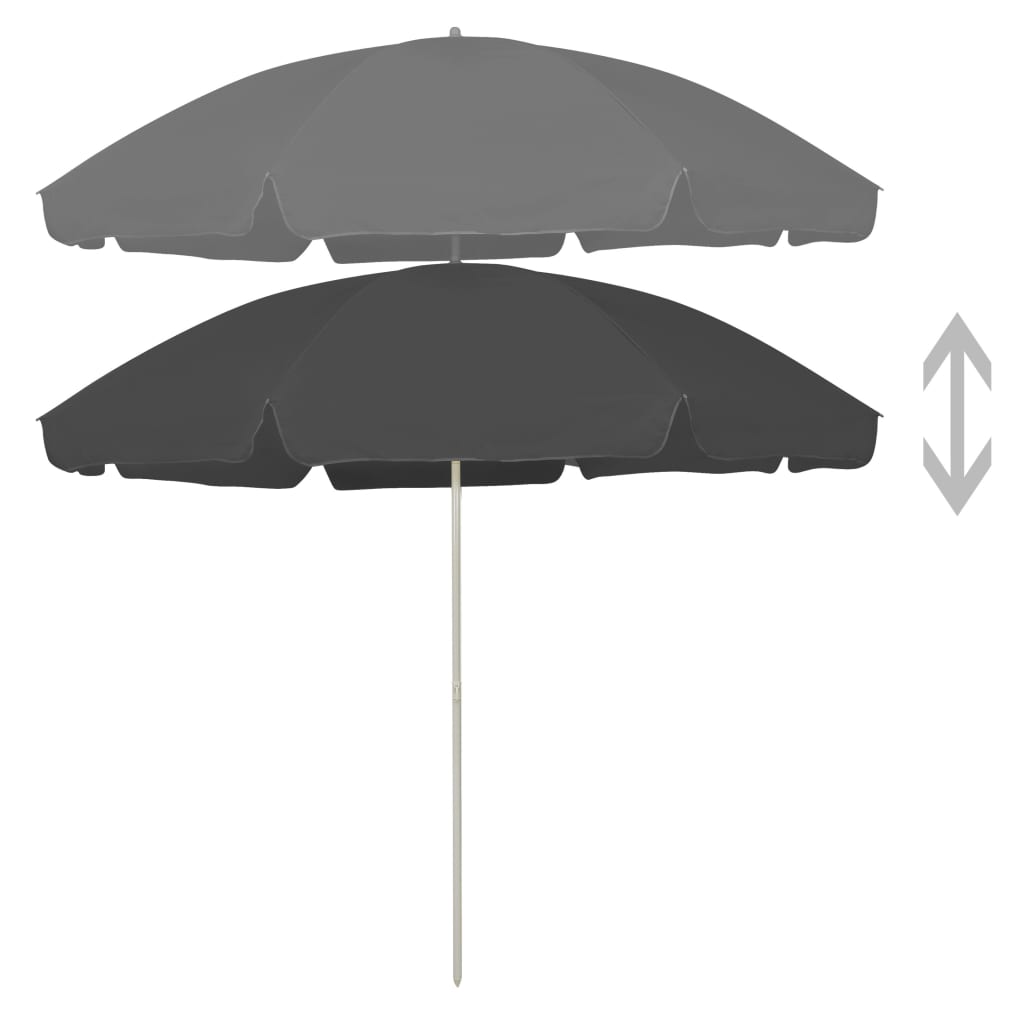 Umbrelă de plajă, antracit, 300 cm GartenMobel Dekor