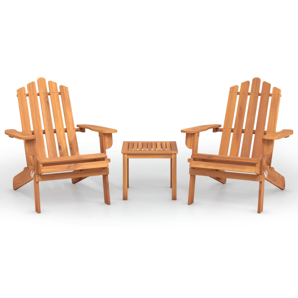 Set mobilier de grădină Adirondack, 3 piese, lemn masiv acacia GartenMobel Dekor