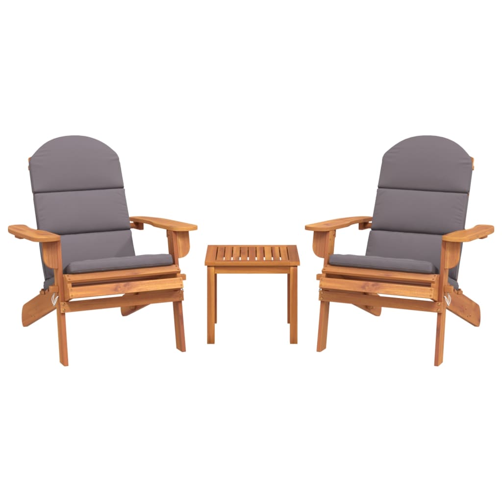 Set mobilier de grădină Adirondack, 3 piese, lemn masiv acacia GartenMobel Dekor