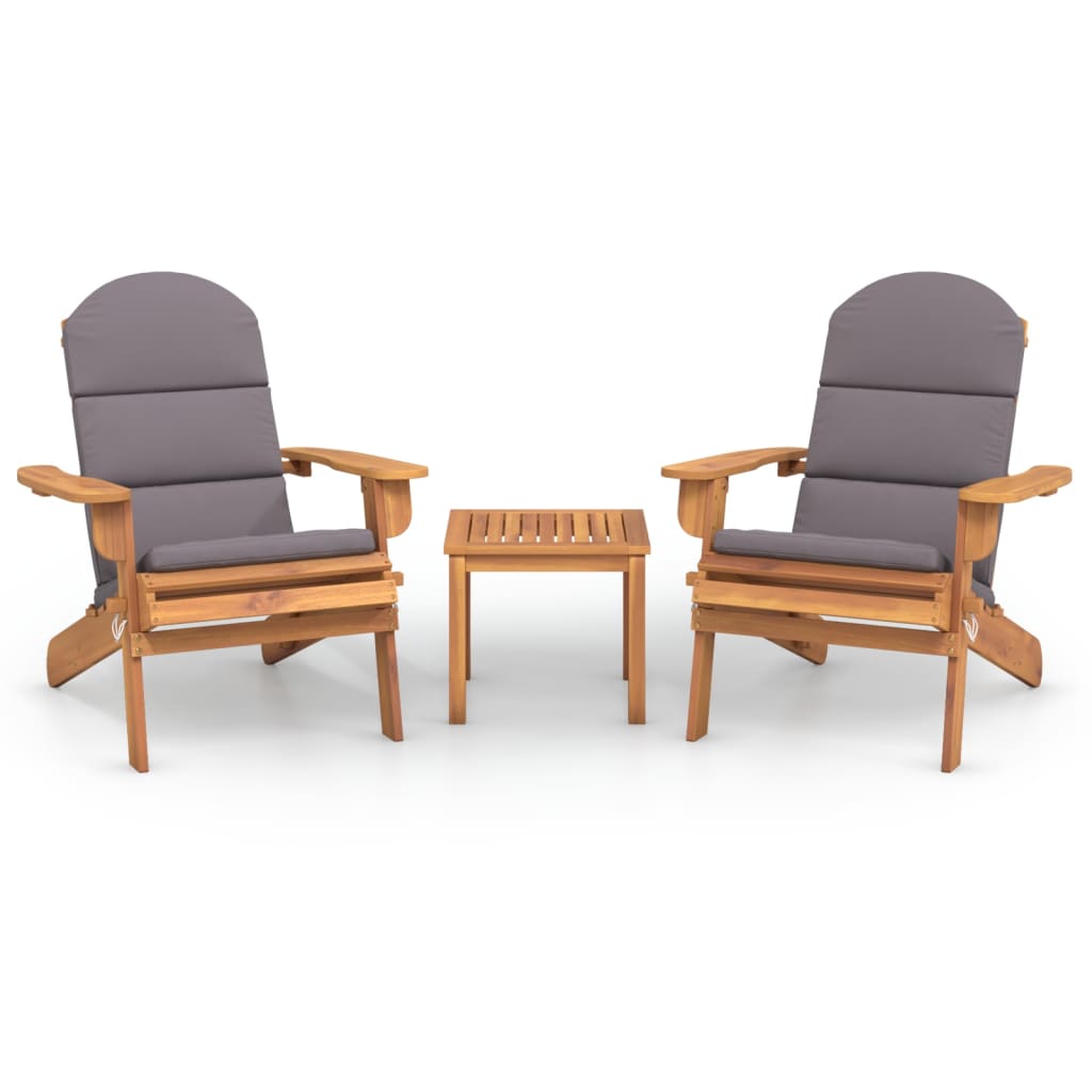Set mobilier de grădină Adirondack, 3 piese, lemn masiv acacia GartenMobel Dekor