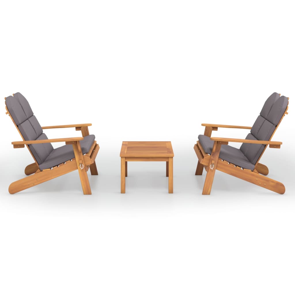 Set mobilier de grădină Adirondack, 3 piese, lemn masiv acacia GartenMobel Dekor