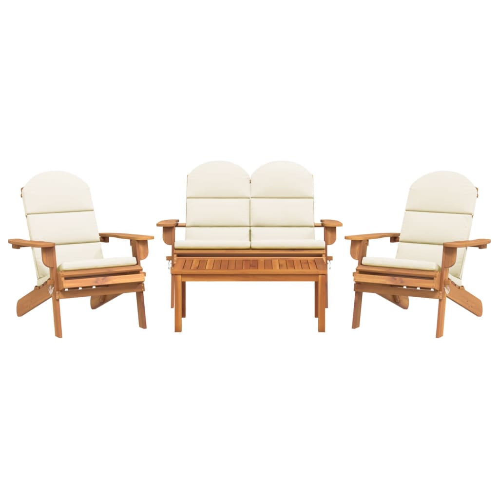 Set mobilier de grădină Adirondack, 4 piese, lemn masiv acacia GartenMobel Dekor