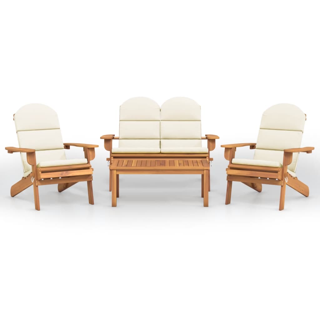 Set mobilier de grădină Adirondack, 4 piese, lemn masiv acacia GartenMobel Dekor