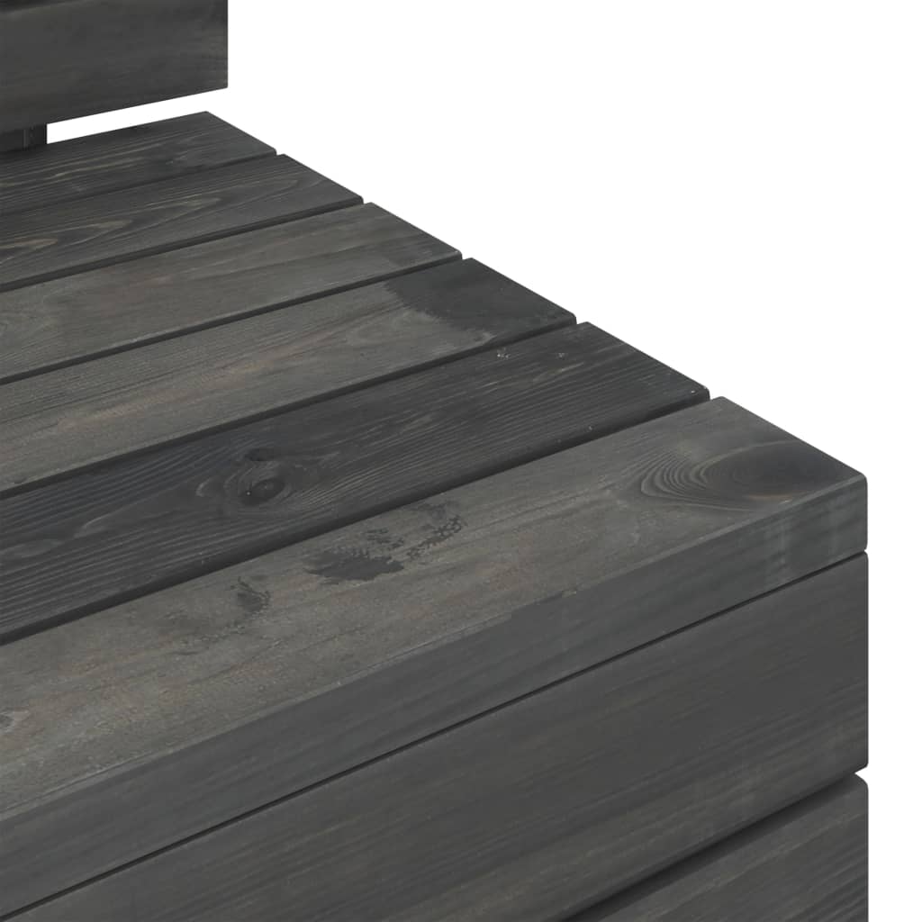 Set mobilier grădină din paleți, 2 piese, gri închis, lemn pin GartenMobel Dekor