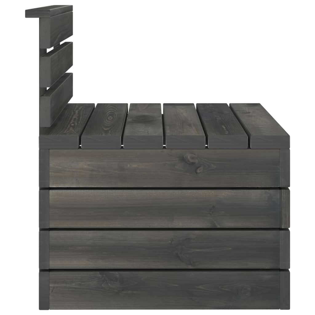 Set mobilier grădină din paleți, 2 piese, gri închis, lemn pin GartenMobel Dekor