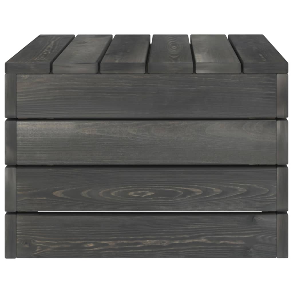 Set mobilier grădină din paleți, 2 piese, gri închis, lemn pin GartenMobel Dekor