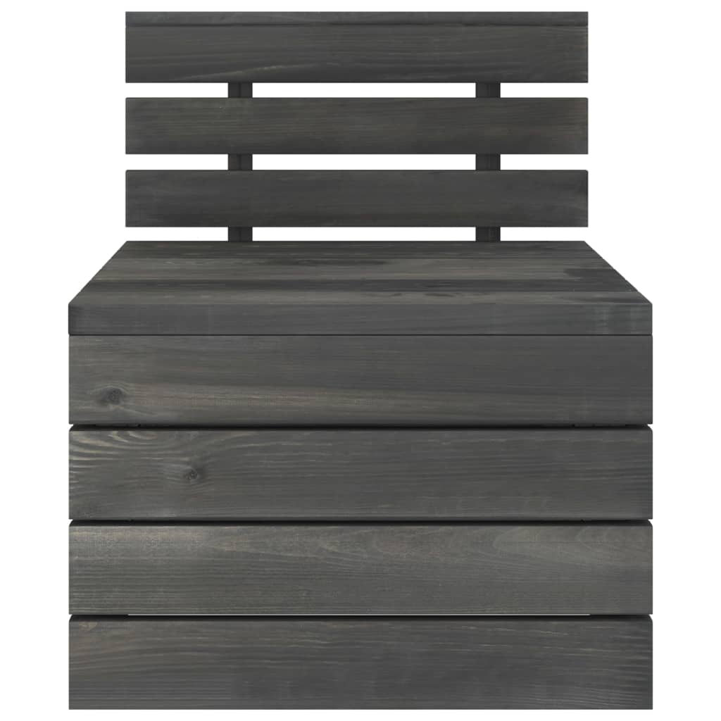 Set mobilier grădină din paleți, 2 piese, gri închis, lemn pin GartenMobel Dekor