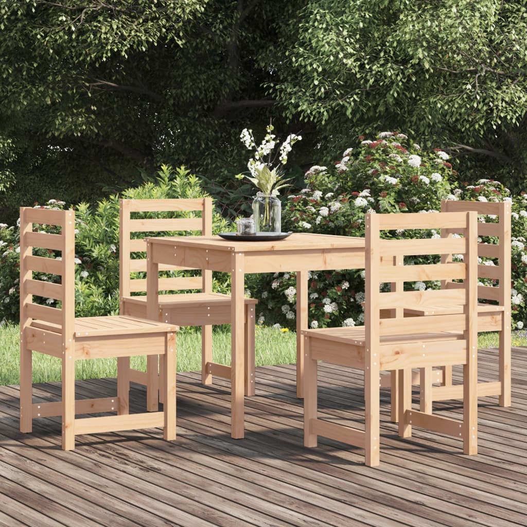 Set de dining pentru grădină, 5 piese, lemn masiv de pin GartenMobel Dekor