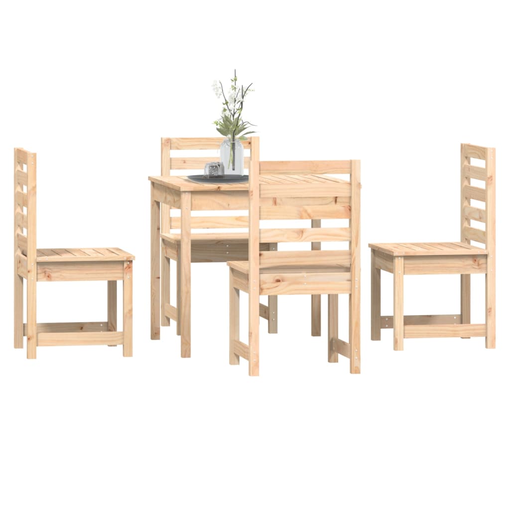 Set de dining pentru grădină, 5 piese, lemn masiv de pin GartenMobel Dekor