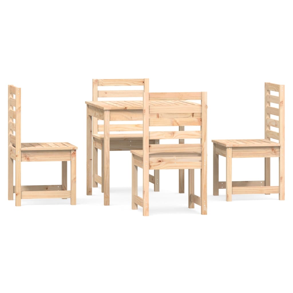 Set de dining pentru grădină, 5 piese, lemn masiv de pin GartenMobel Dekor