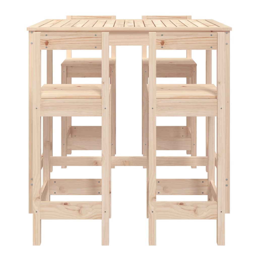 Set mobilier de bar pentru grădină, 5 piese, lemn masiv de pin GartenMobel Dekor