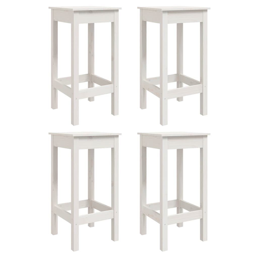Set mobilier de bar pentru grădină, 5 piese,alb, lemn masiv pin GartenMobel Dekor