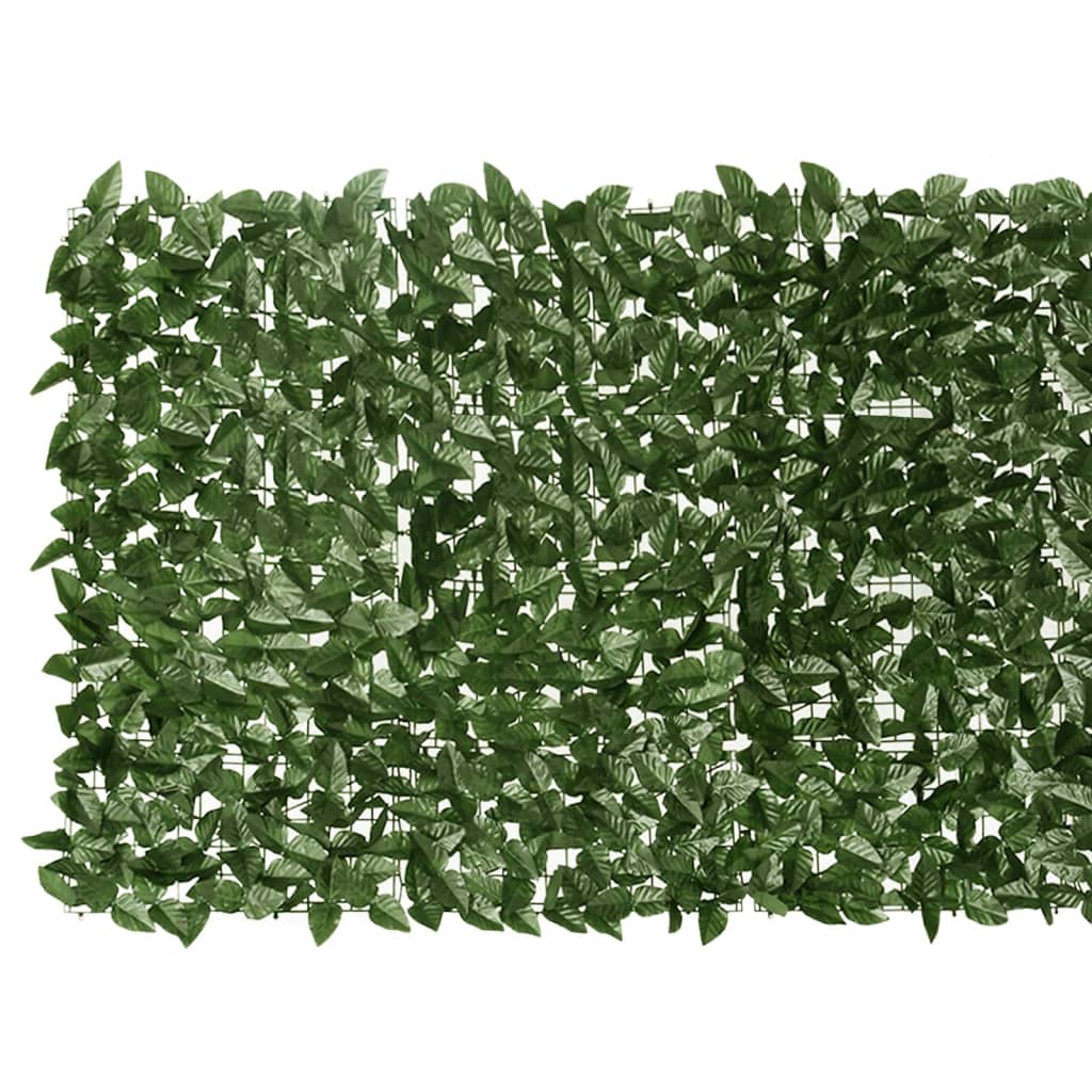 Paravan de balcon, frunze verde închis, 400x100 cm GartenMobel Dekor