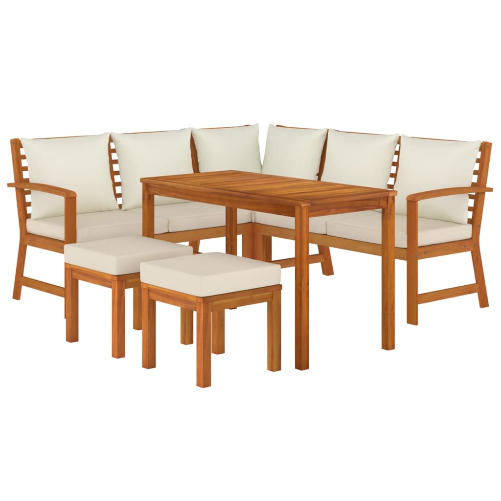 Set mobilier grădină cu perne, 6 piese, lemn masiv acacia GartenMobel Dekor