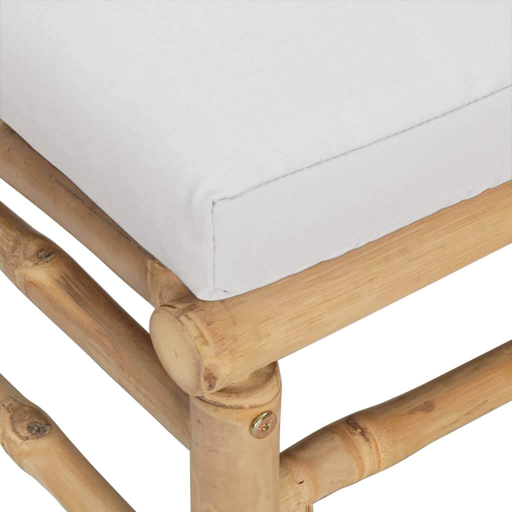 Set mobilier de grădină cu perne gri deschis, 8 piese, bambus GartenMobel Dekor