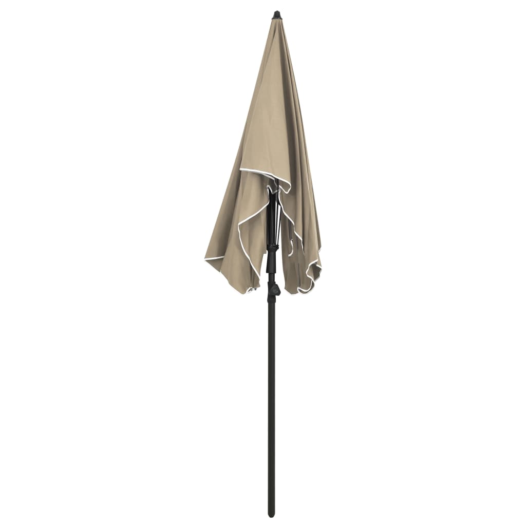 Umbrelă de grădină cu stâlp, gri taupe, 200x130 cm GartenMobel Dekor