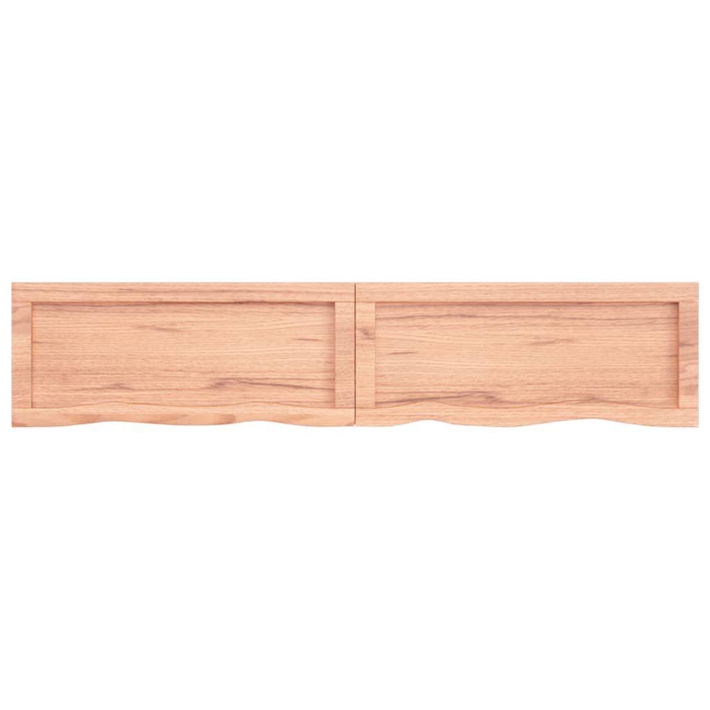 Blat de baie, maro deschis, 140x30x(2-4) cm, lemn masiv tratat GartenMobel Dekor