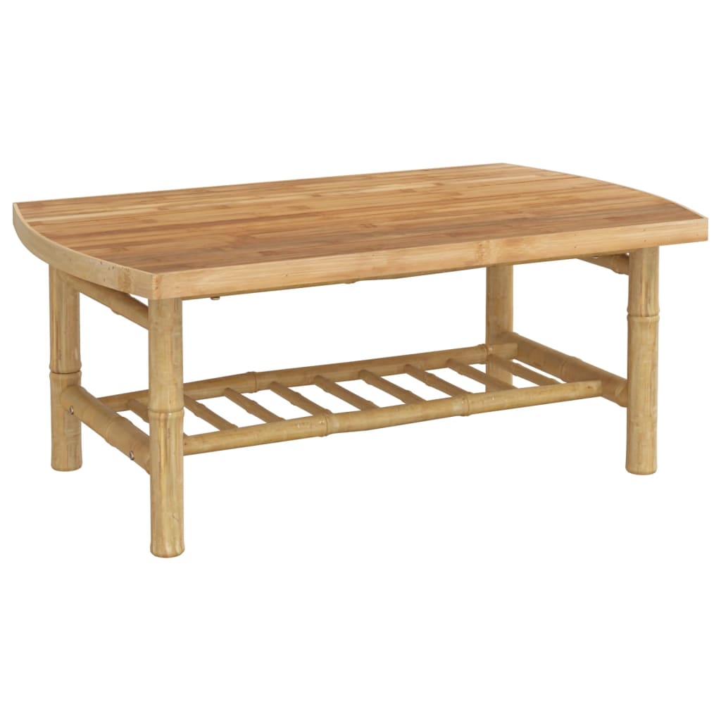 Set mobilier de grădină, cu perne alb crem, 3 piese, bambus GartenMobel Dekor