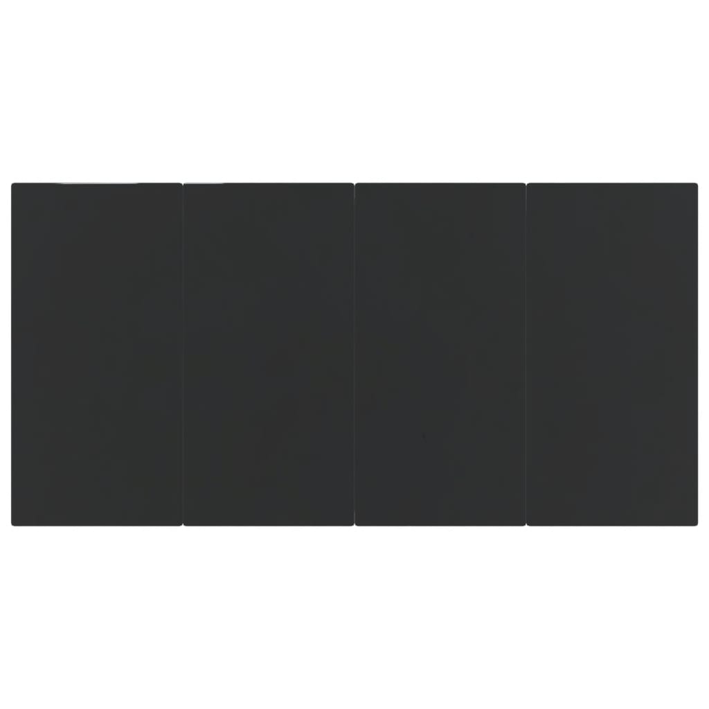 Set de masă grădină, 7 piese, frânghie neagră din bumbac & oțel GartenMobel Dekor