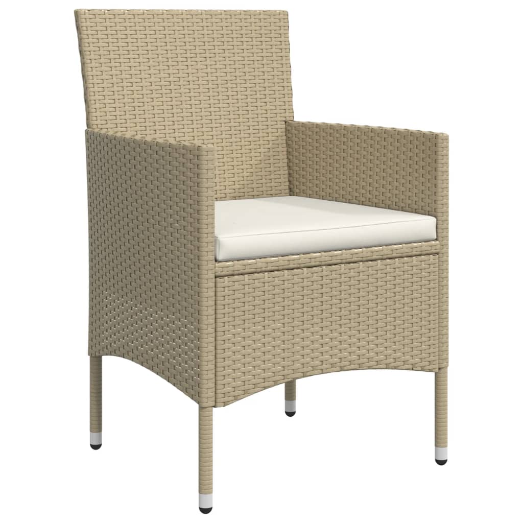 Set de masă pentru grădină, 5 piese, cu perne, bej și negru GartenMobel Dekor