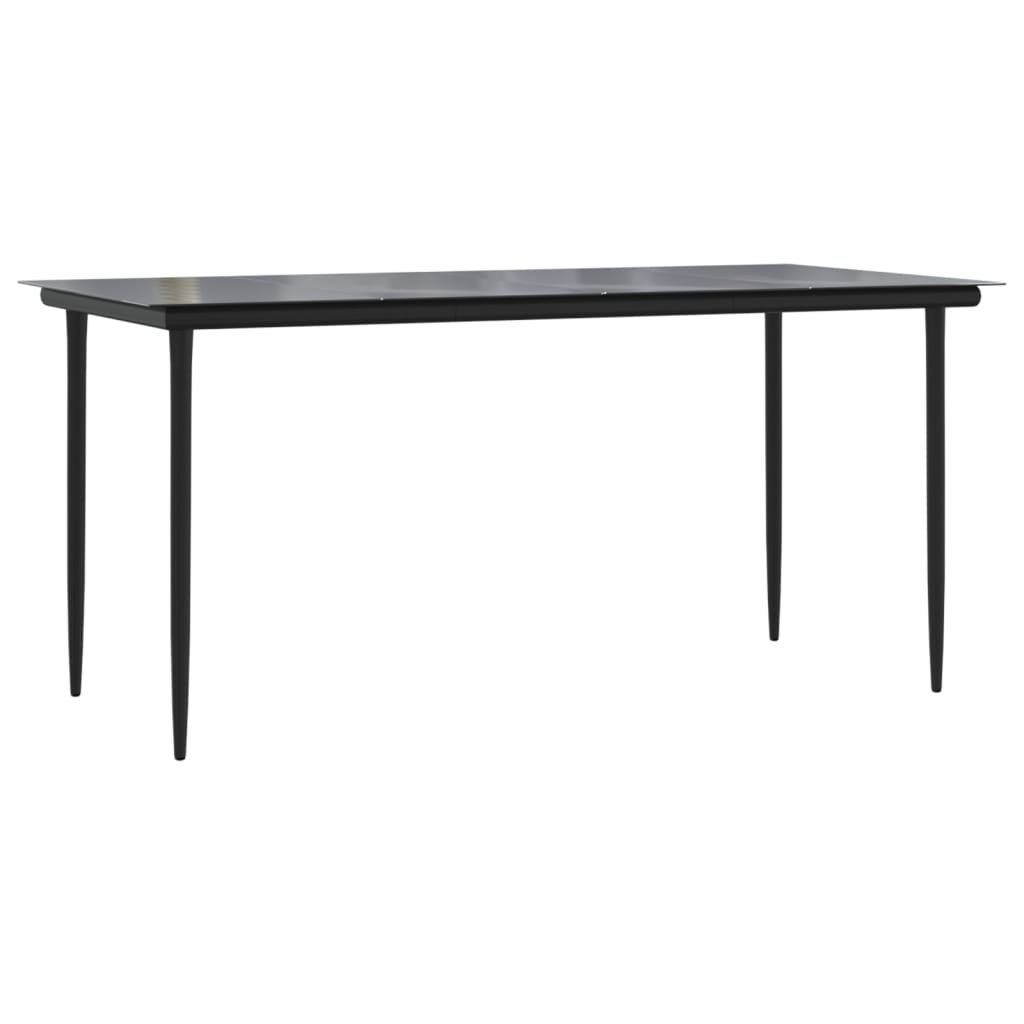 Set de masă pentru grădină, 5 piese, cu perne, negru GartenMobel Dekor