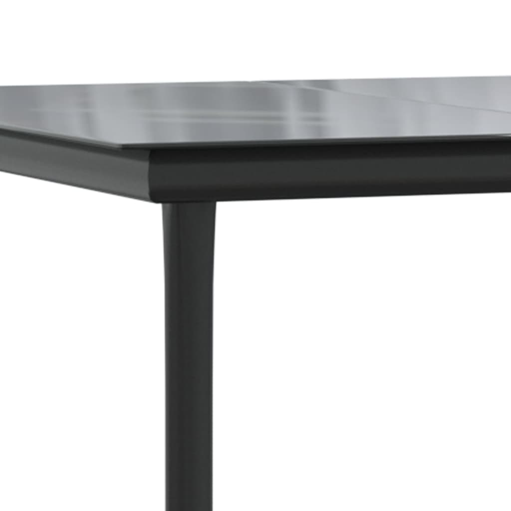 Set de masă pentru grădină, 5 piese, cu perne, negru GartenMobel Dekor