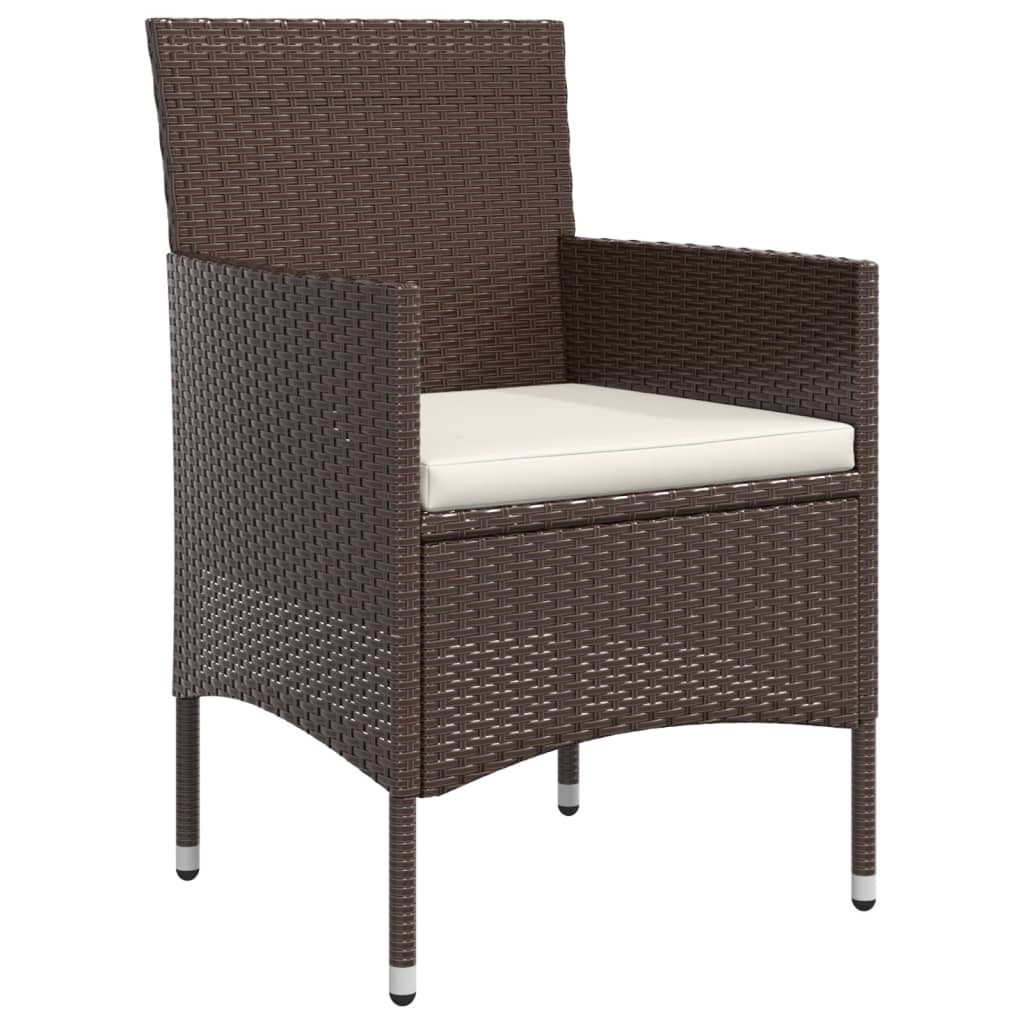 Set de servit masa pentru grădină, 7 piese, maro și negru GartenMobel Dekor