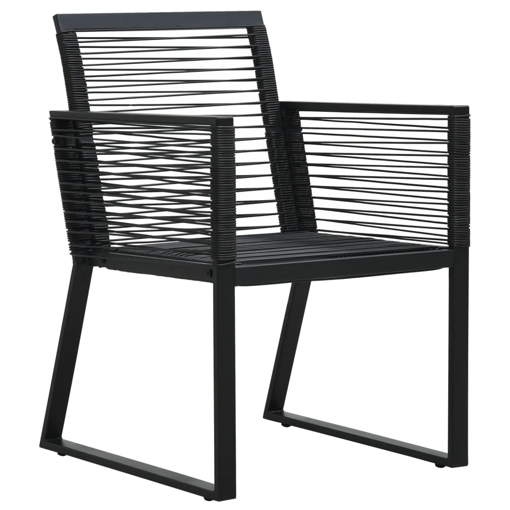 Set mobilier de grădină, 5 piese, negru, ratan PVC GartenMobel Dekor