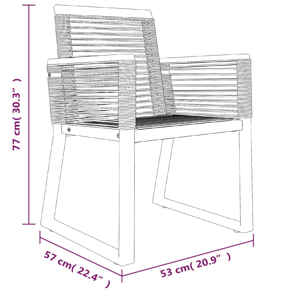 Set mobilier de grădină, 5 piese, negru, ratan PVC GartenMobel Dekor