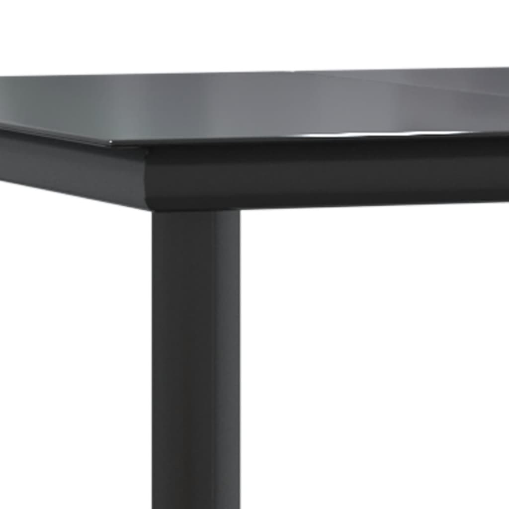 Set mobilier de grădină, 5 piese, negru, ratan PVC GartenMobel Dekor