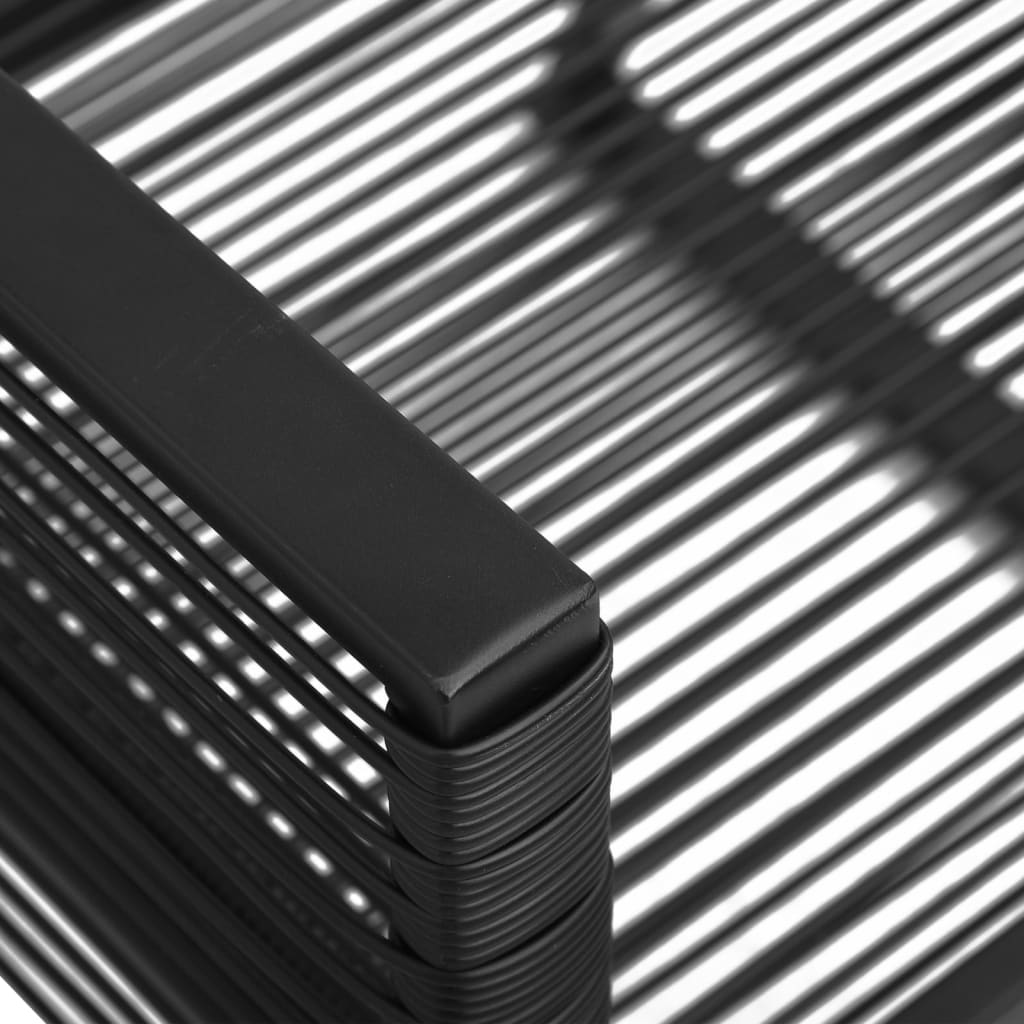 Set mobilier de grădină, 7 piese, negru, ratan PVC GartenMobel Dekor