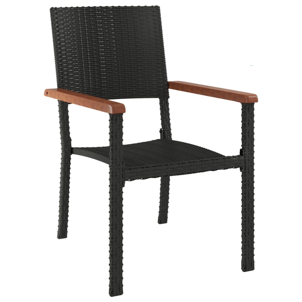 Set mobilier de grădină, 5 piese, negru, poliratan GartenMobel Dekor