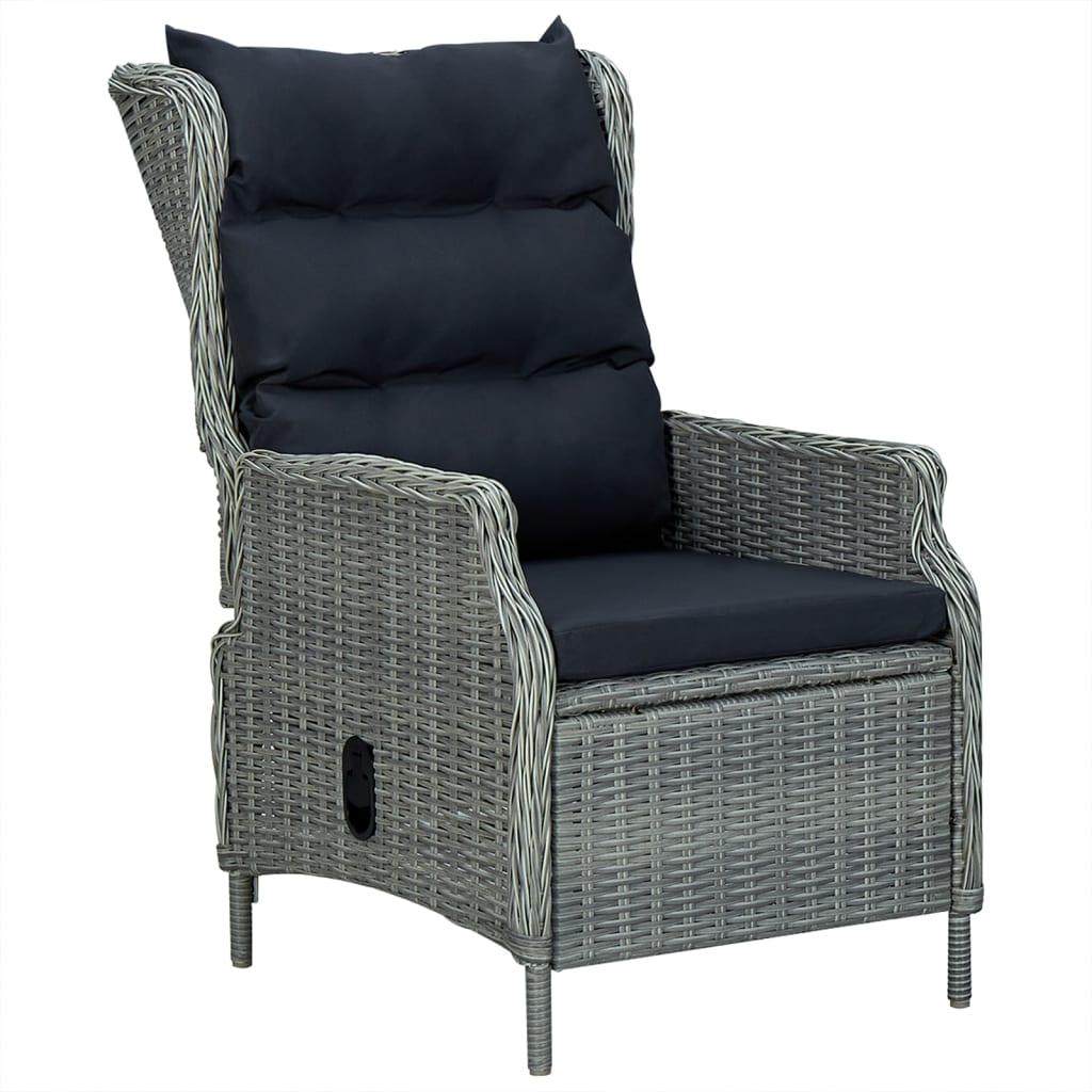 Set mobilier de grădină, 5 piese, gri deschis, poliratan GartenMobel Dekor