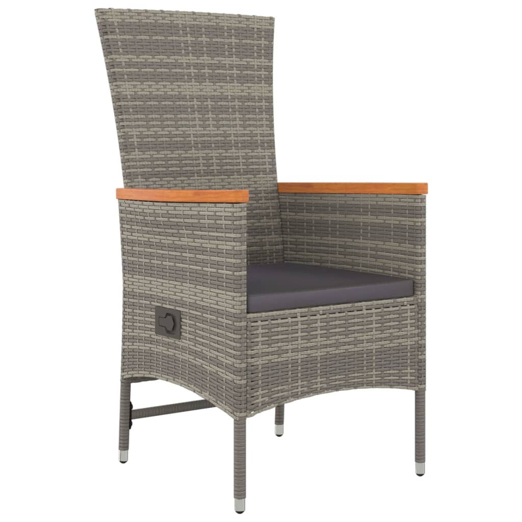 Set mobilier de grădină cu perne, 5 piese, gri, poliratan GartenMobel Dekor