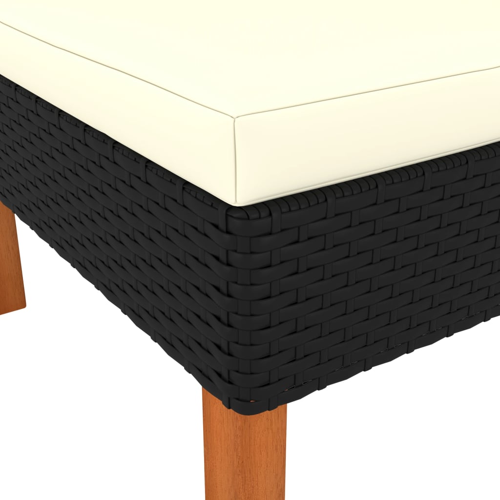 Canapele de colț, 2 buc., poliratan & lemn masiv de eucalipt GartenMobel Dekor