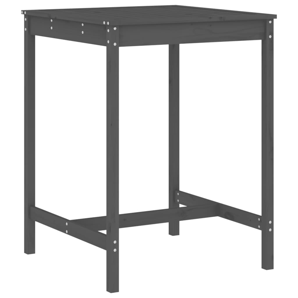 Set bar de grădină, 3 piese, gri, lemn masiv de pin GartenMobel Dekor