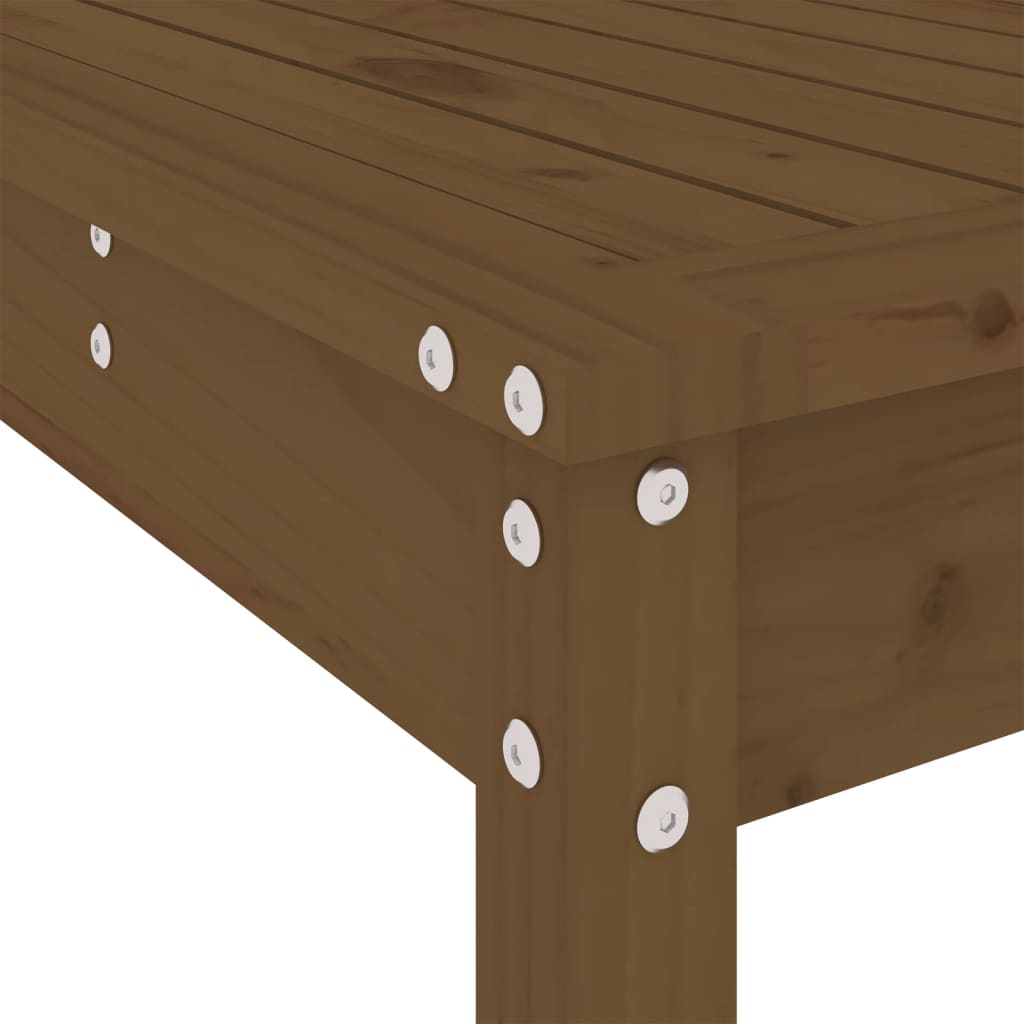 Set mobilier de bar, 3 piese, maro miere, lemn masiv de pin GartenMobel Dekor