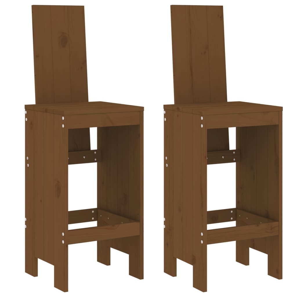Set mobilier de bar, 3 piese, maro miere, lemn masiv de pin GartenMobel Dekor