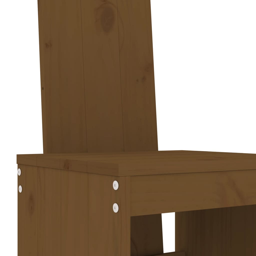 Set mobilier de bar, 3 piese, maro miere, lemn masiv de pin GartenMobel Dekor